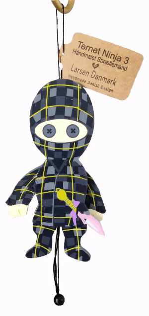 Ternet Ninja 3 sprællemand - håndlavet dansk design